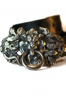 Lion Knocker Buckle with Leather Belt by Perry Gargano