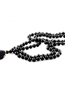 Karma Mantra Black Onyx Mala Necklace