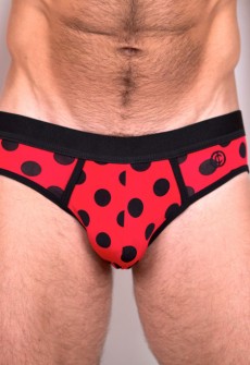 Justin Case Polka Red Briefs