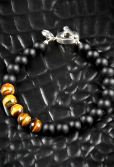 Tiger’s Eye and Black Onyx Bracelet
